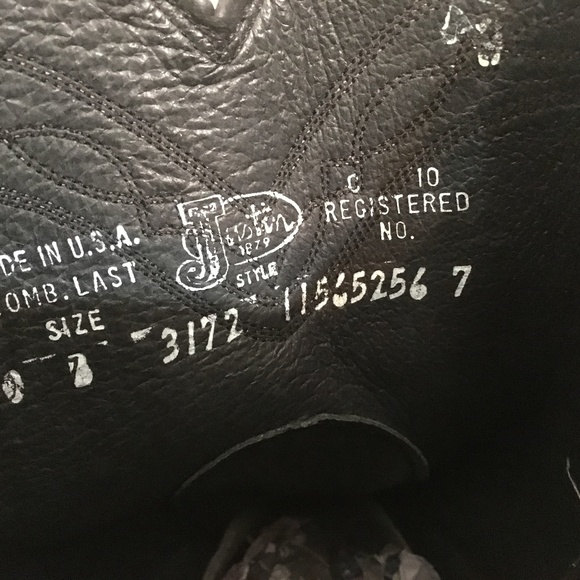 Black Smooth Ostrich Justin Roper Boots 10 b main image 7
